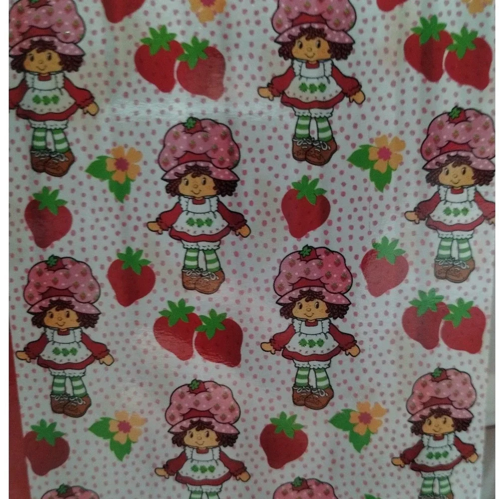 Strawberry Shortcake 13PC Shower Curtain Set 72x72‎ w/ 12 Metal Roller Hooks NEW